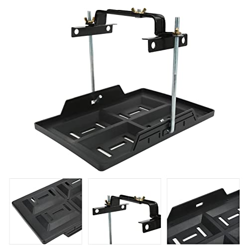 Auto Batterie Träger Halter, Universal Autobatterie Bootsbatterie Halterung mit Verstellbarer Querstange, Kfz Ersatz Zubehör für Batterien der Serie 27 30 31 Auto LKW Van Boot