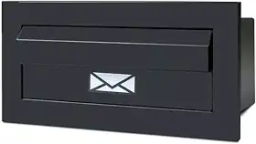 Caixa de Correio Inox Preta, Branca e Cromada – Estilo e Resistência! (Preto)