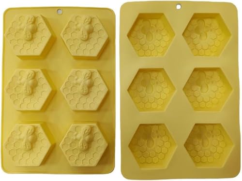 Moldes de silicona con forma de abejas de colmena, moldes para hornear con 6 cavidades para decoración de pasteles de chocolate, pudín de gelatina, mousse