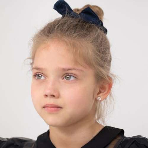 925 Sterling Silver Polished Ghost and Pumpkin Halloween Safety Screw Back Earrings For Little Girls - Children's Small Halloween Themed Earrings - Halloween Girl Earrings2