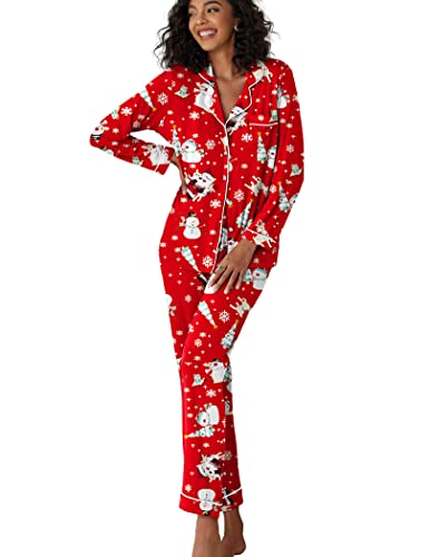 Ekouaer Womens Christmas Pjs Winter Long Sleeve Comfy Cozy Sleepwear Plus Lingerie Nightwear Holiday Family Party (Xx-Large,Pat9) #TOP2