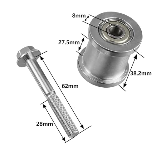 Image of Mirror Finish Steel Chain Tensioner Adjuster w /Roller for Predator 212cc 196cc GX160 GX200 for Coleman CT200U Baja DB30 BT200X Doodlebug Mini Bikes Go Karts