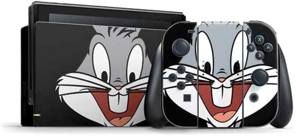 Skinit Decal Gaming Skin Compatible with Nintendo Switch Bundle - Officially Licensed Looney Tunes Bugs Bunny Zoomed in Design
