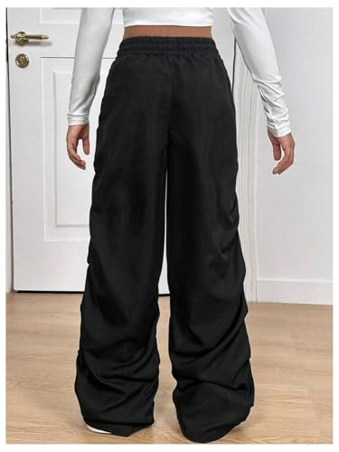 Verdusa Girl's Wide Leg Athletic Baggy Pants Drawstring Waist Track Pants3