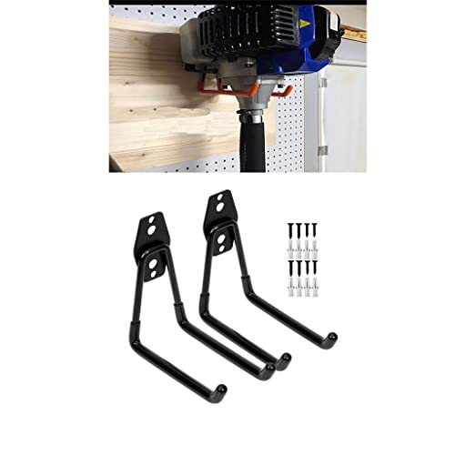 Zoele 2Pcs Steel String Trimmer Hanger, Wall Mount Garden Tool Hanger, Weed Eater Wall Holder, for Garage Tool Organizers and Storage (Medium U)