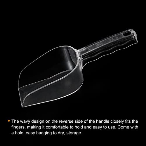 PATIKIL Ice Scoop, 3 Pack PC Plastic Small Ice Maker Flour Cereal Sugar Utility Handle Shovel for Home Kitchen Clear - Image 4