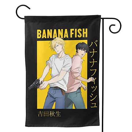 Anime Banana Fish Garden Flag Welcome Summer Vertical Double Sided Yard Flag Outdoor Decor Holiday Garden Flags For Outside Patio Porch Lawn 28"X40" #TOP1