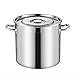 JY&WIN garnek ze stali nierdzewnej 304, komercyjny/domowy z pokrywką, używany do wszystkich rodzajów patelni (5-170L) (rozmiar: 5L)