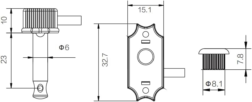 Guyker Guitar Locking Tuners (3L + 3R Handed) – Vintage Deluxe Lock String Tu...