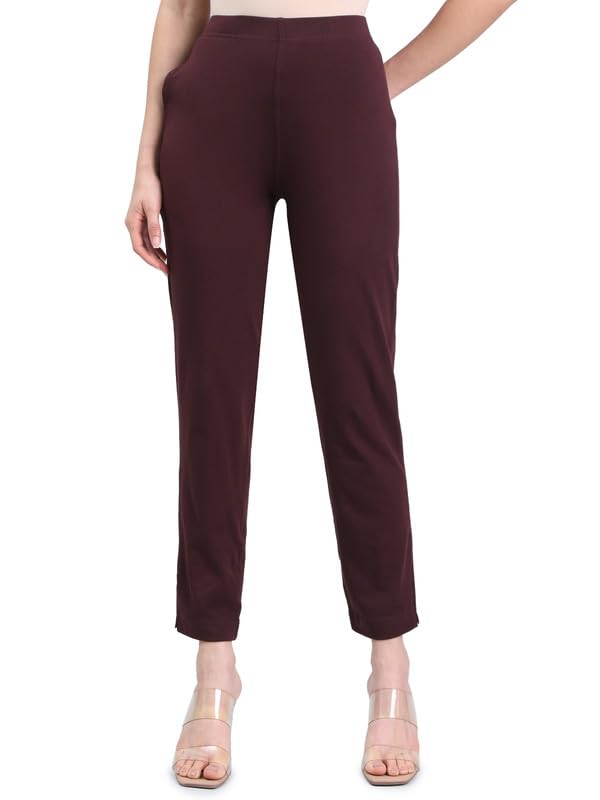 Soft Cotton Stretch Kurti Pants Full Length for Women| Breathable, Mid Rise
