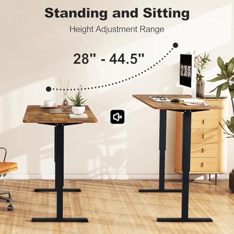 Standing Desk Frame - Adjustable Sit Stand Desk Legs, Smart Controller for 48''-71'' Top, DIY Workstation (Black)