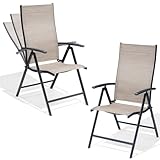 10 Best Cheap Folding Lawn Chairs: Discover Comfort and Style for Every Occasion Crestlive Products Folding Patio Chairs Set of 2, 7-Level...