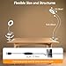 Skymore Clip on Light -3 Color Modes&10 Brightness LED Reading Desk Light with Clamp Flexible Gooseneck Book Light for Kids' Bedtime Reading, Zoom Meetings, Clip on Table, Headboard, Dorm&Office Use