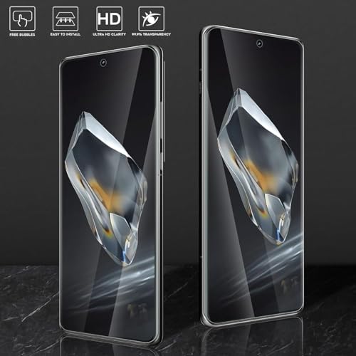 Image of Uyiton Privacy Screen Protector for - (6.8 inch Curved Display) | Anti-Spy HD Clear Flexible Film | Bubble-Free Easy Installation Kit | Scratch Resistant | Case Friendly (Pack of 2) (Oneplus 12)