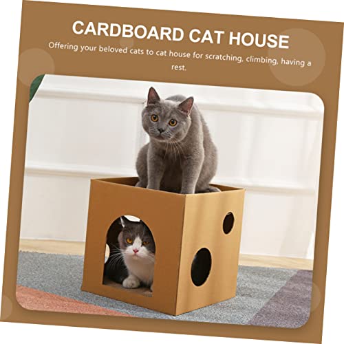 VANZACK 2 Unidades casa de gato brinquedo para treinar gatos arranhando o sofá casa pet casa para an