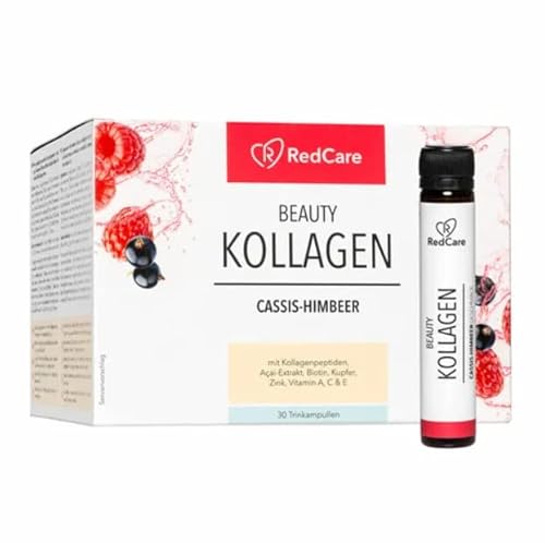 RedCare Ampoule de Collagene - Collagene Beaute de la Peau et des Cheveux - Complement Alimentaire Collagene Cuivre Zinc Vitamine A Vitamine C - Collagene Végétarien - Alternative au Collagene Marin