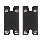Ubric 2 PCS Rasiermesser-Schutzhülle, Rasierkopf-Schutzhülle Press Stud Closure PU-Leder für Männer Reisen (Schwarz)