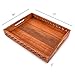 EDHAS Serving Trays Mango Wood Jali Design Brown Colour Serving Tray | Hand Carving Home and Kitchen Décor Tray (14