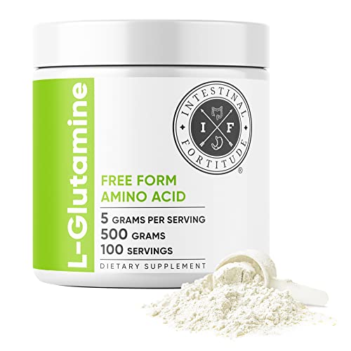 Intestinal Fortitude L-Glutamine Powder - Free Form L Glutamine Powder Supplement, Supports Gut Health & Digestive Wellness, Promotes Muscle & Immune Function, Unflavored, Non-Gmo & Gluten-Free (500G) #TOP22