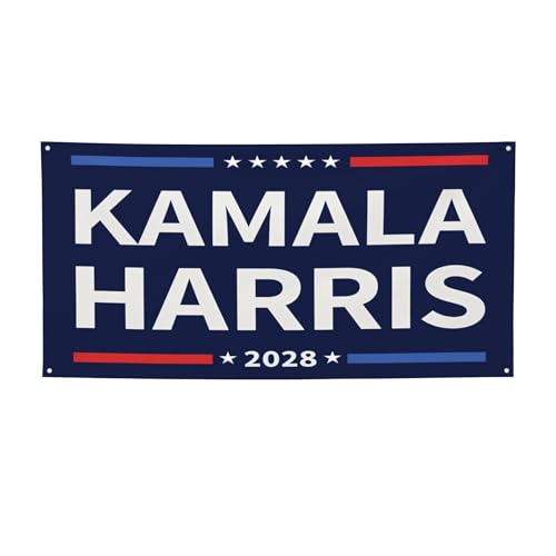 2x4 Ft Kamala Harris 2028 Banner Sign Harris for President Wall Banners Yard Flags Decorations