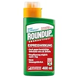 Roundup Unkrautfrei Express Konzentrat Unkrautvernichter, 400 ml für bis zu 500m² - gegen Unkräuter und Gräser, Ohne Glyphosat