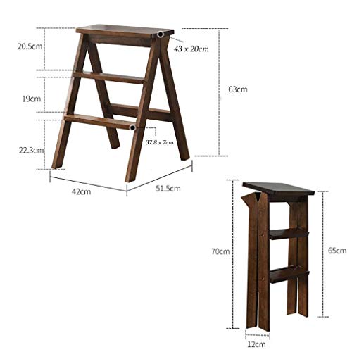 Taburete de escalera plegable de 3 escalones DASHADAO para cocina 7