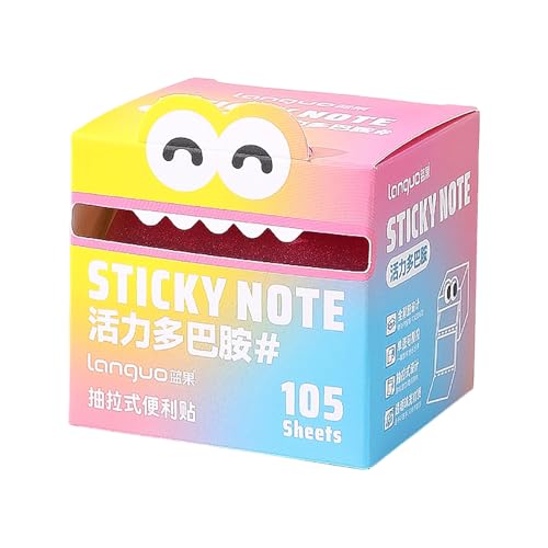 JUJUGEN 【新スタイル人気】かわいい メモ ふせん 防水 グラデーションカラー 文具 引き出し式ケース付き はがしやすい 半透明デザイン ペンにじまない スムーズ書き心地 切り取り便利 キレイはがせる おしゃれステーショナリー 業務用 スケジュール管