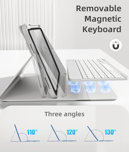 Image of Akkerds for iPad A16 Case with Keyboard - 7 Colors Backlit Keyboard for iPad 10th Generation /iPad Air 11 Inch - Wireless Folio Cover for iPad Air 10.9 Inch /iPad Pro 11 Inch 2022 /2021 /2020 (Gray)