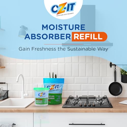 Image of Moisture Absorber Refill 1200g | Refill Pack for Moisture Absorbers | Helps Control Dampness, Humidity & Condensation | Odour Control for Wardrobes, Cupboards, Cabinets & Storage Areas