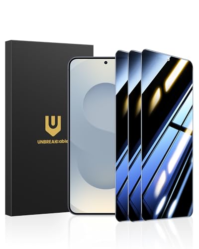 Film protection écran pour Samsung S25 Plus UNBREAKcable verre trempé anti-espion x3