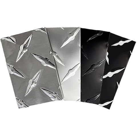 DLDIRECT Stone Guard Aluminum Sheet Metal | Trailer and RV Accessories | Genuine Commercial-Grade Diamond Plate|USA-Made DiamondLife Rock - Heavy-Duty Commercial Grade Tread Camper 3" X 2" (Sample) Cover