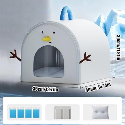 Abri chat extérieur imperméable respirant avec glace isolée pour chiot - 6