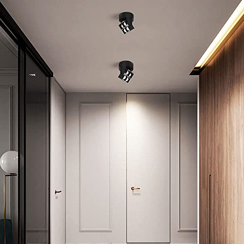 Lampe d'accent de plafond réglable 360 LED noire 12W 6000K - 3