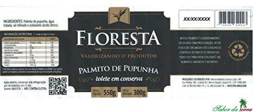 Palmito Floresta Pupunha Tolete 300 G