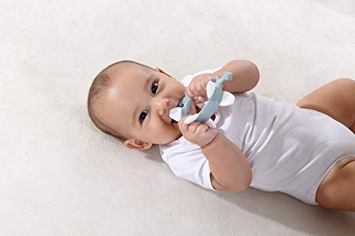 Smily Mia Norman The Dinosaur - Blue Soft & Durable Silicone Teether Toy/Gum Massager/Teething Bracelet For 3M+ Babies. #TOP3