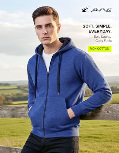 Image of AWG ALL WEATHER GEAR Hoodies for Men | Men's Solid Hooded Sweatshirt | Winter Wear | Pullover | Jackets for Men Stylish | Zipper Hooded Sweatshirt