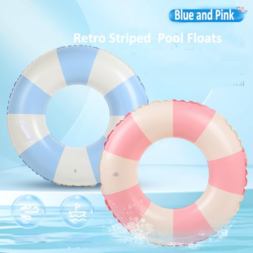 Image of 2 PCS Inflatable Pool Floats for Swimming Pool Party Lake Beach Adults - Floaties Pool Tubes Swim Rings Tubes Floaties for Beach Pool Party Decorations