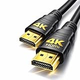 Pattern Prime HDMI Cable 10 FT 4K High Speed Braided HDMI Cord for TV, Monitor, PC, PS5, Xbox, Laptop – Gold Plated Connectors