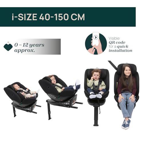 Image of Chicco Everone i-Size Baby Car Seat with 360-degree Rotation for Rear & Forward Facing | 5 Reclining Positions | Easy Installation with Isofix | 0 to 12 Years (40cm-150cm)