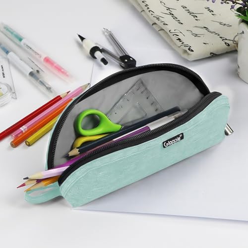 Image of Gloppie Pencil Pouch - Practical Pencil Case, Aesthetic Simple Pencil Bag, Small Pen Holder, Back to School Supplies for Girls Boys, Green