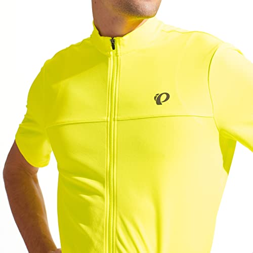 Pearl Izumi Men's Short Sleeve Cycling Quest Jersey, Full Length Zipper With Reflective Fabric, Screaming Yellow, X-Large #TOP6