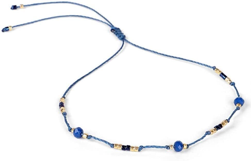 Pulsera ajustable tejida para el tobillo ideal para vacaciones en la playa
