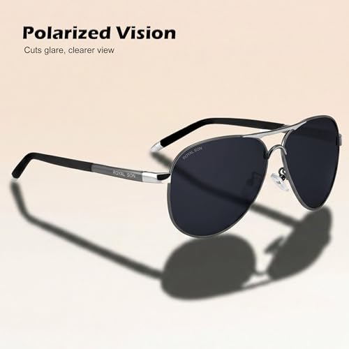 Image of ROYAL SON Men Aviator Polarization Sunglasses