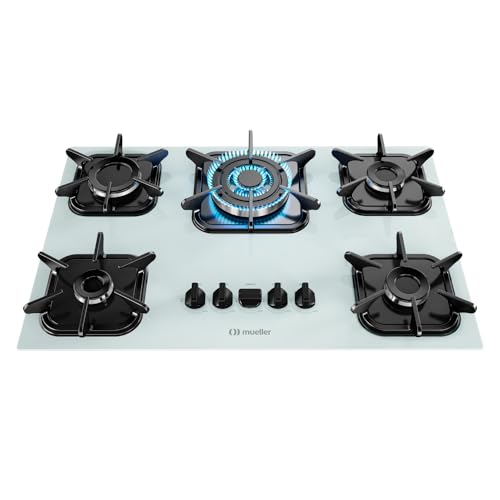 Cooktop 5 Bocas com Queimador Tripla Chama Mueller Branco