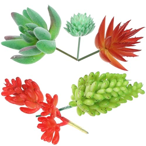 Alipis Artificial Succulent Decor 5pcs Mini Fake Plant Ornaments for