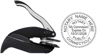 Black Chrome Ideal Notary Seal Embosser | Connecticut
