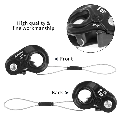 Image of NewDoar Rope Ascender Lightweight Rope Clamp Ascender Riser Adjuster Fits 8-13mm Rope Self-Locking Grip for Rock Climbing,Hunting,Protection Rescue,Rappelling,Arborist,Gear Equipment