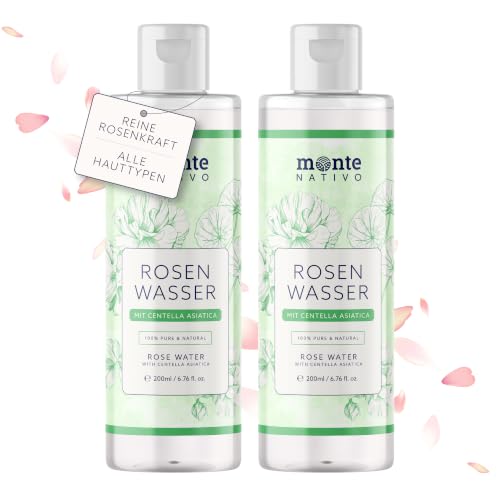 Eau de rose pour le visage avec Centella Asiatica Monte Nativo 2 x 200 ml
