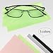 5 Pack Microfiber Cleaning Cloths, Lens Cloth, Mix Color Glasses Cleaning Cloth for Eyeglasses, Cell Phones, Camera Lens, Screens (5)