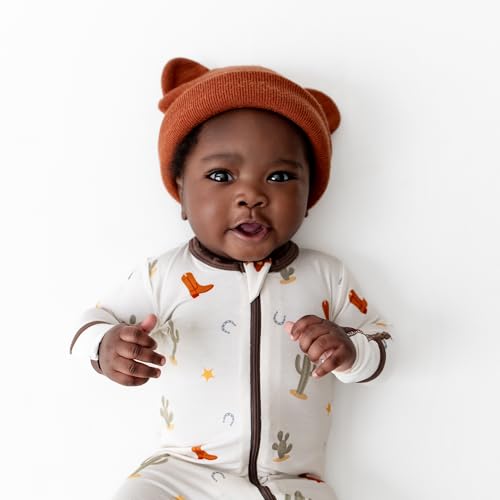 Image of Bamboo Little Soft Baby Footie Pajamas, Baby Clothes, Newborn Sleepers, 95% Viscose and 5% Spandex, 0-24 Months